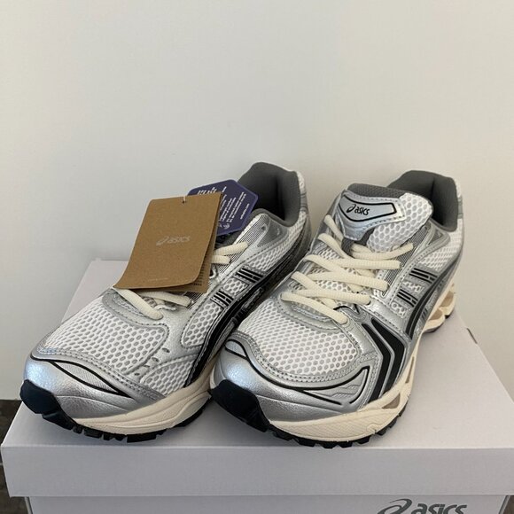 ASICS Gel-Kayano 14 Silver Cream Black Mens 9.5 main image 6